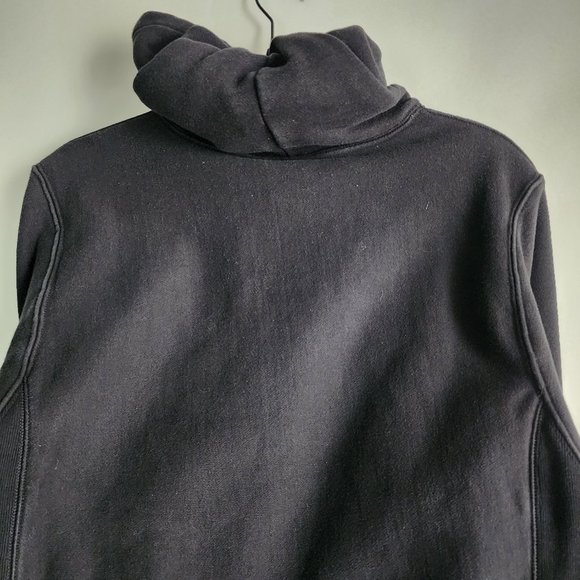 Champion Reverse Weave Embroidered Logo Mens Small Long Sleeve Black Hoodie - Picture 7 of 10